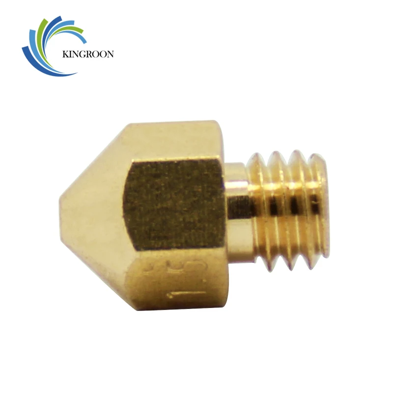 M6 Copper Nozzle 1.0mm 1.5mm 2.0mm Larger Diameter Nozzles For 1.75mm 3mm Filament Big Hole Brass Nozzle 3D Printer Parts