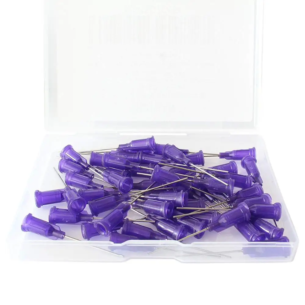 Dispensing Needles with Luer Lock 21G x 1Inch Length,Blunt Tip Syringe Needle 21Ga For Industrial Mixing Many Liquid,100pcs