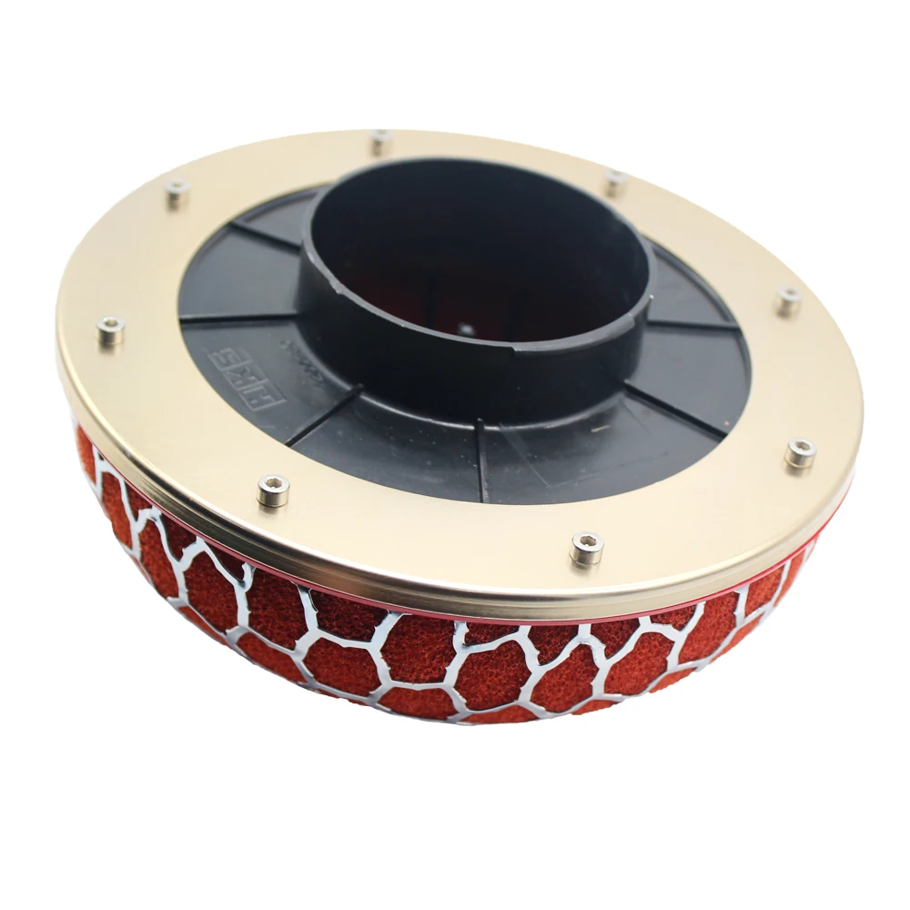 Universal Auto 80mm Round Mushroom Super Power Car Air Filter Cleaner Intake Flow Air Filter Caliber 195 mm 3 layers of sponge
