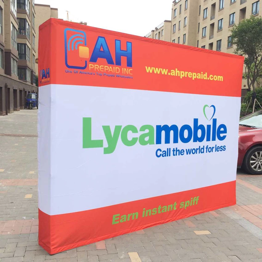 10ft portable pop up stand trade show display booth banner exhibition backdrop wall event with custom graphic printing