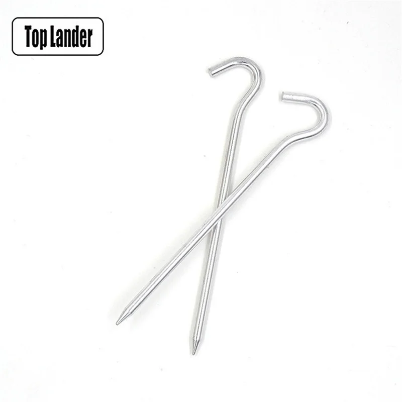 10pcs 18cm Aluminum Alloy Tent Pegs Tent Stake Ground Hook Pin Tent Pegs Outdoor Camping Awning Nails Tent Tarp Accessories