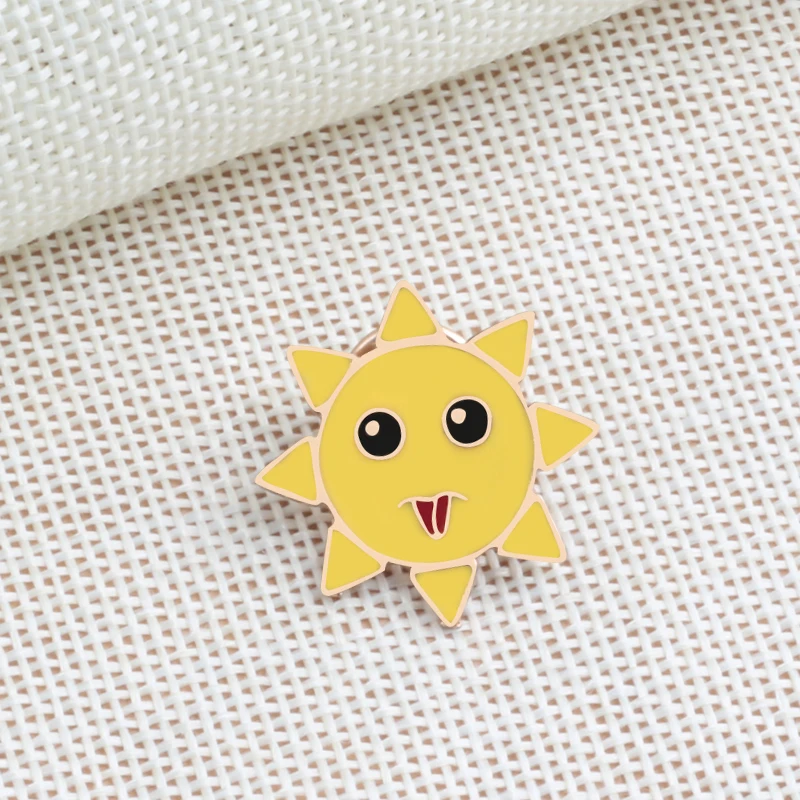 Fashion brooch color enamel pins sun rainbow ice cream dog game machine metal badge denim shirt  button women wholesale jewelry