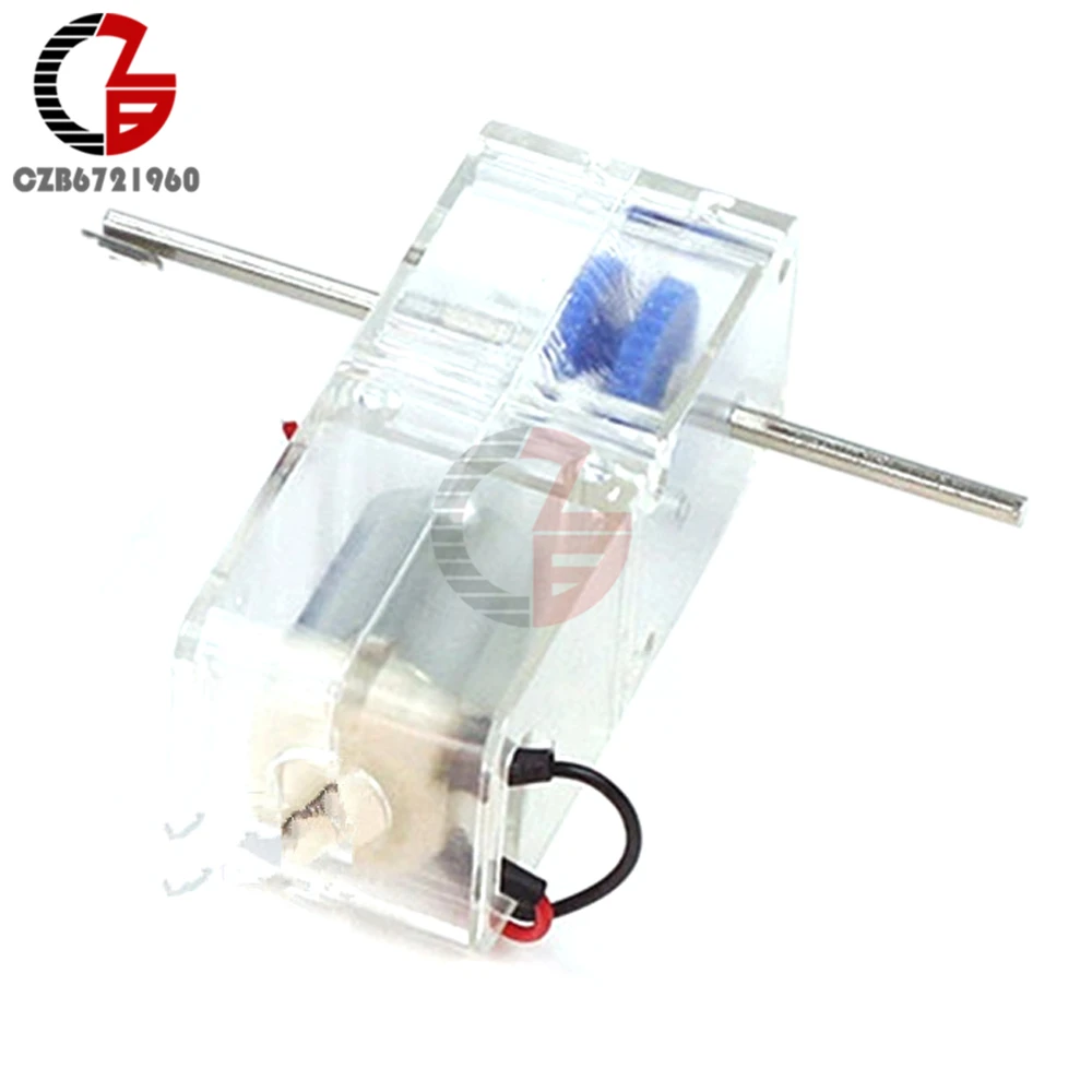 Dc 1.5-6V 130 Gear Motor 1:94 Dc Motor 85-120 Rpm Met Transparante Beschermende Box Shell Case Voor Smart Robot Rc Auto Diy