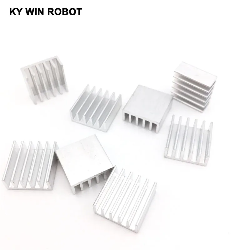 50 Stück extrudierte Aluminium-Kühlkörper, 14 x 14 x 6 mm, für Chip, VGA, RAM, LED, IC, elektronische Kühlkörper, Kühlung. – Detail 4