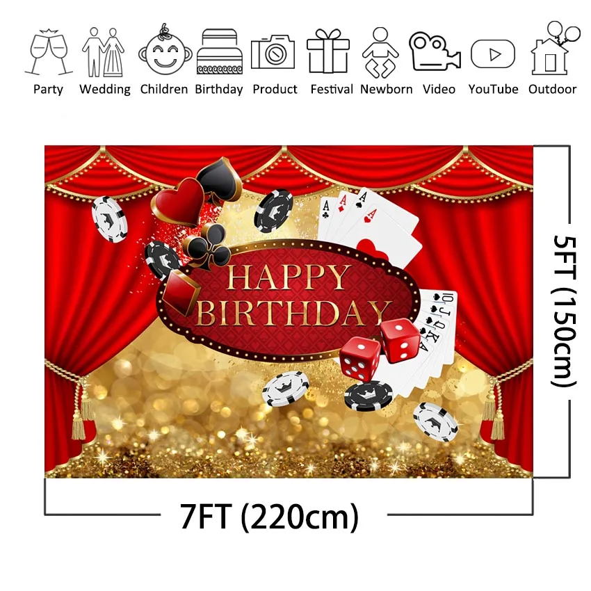 Casino Geburtstag Party Hintergrund Las Vegas Geburtstag Hintergrund Casino Vorhang Geburtstag Dekorationen Fotografie Kulissen