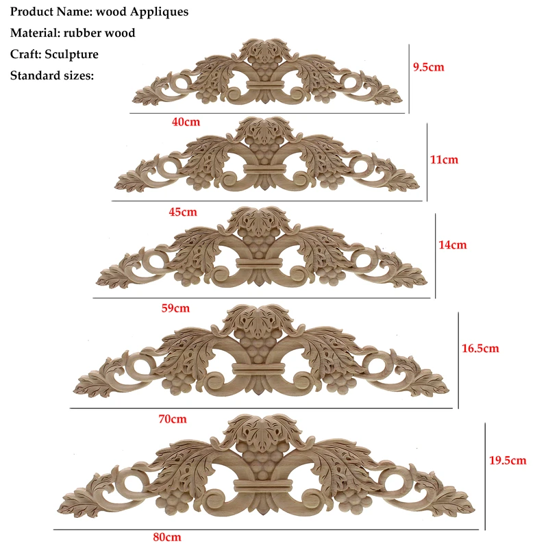Meubles en bois Vintage, décoration de Maison, jardin, accessoires de Maison, Applique en bois massif, fleur sculptée Miniature
