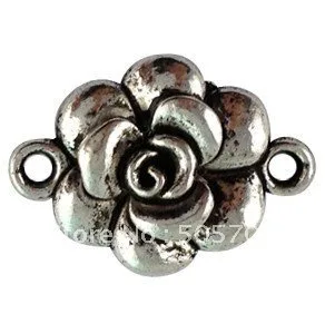 

120Pcs Tibetan Silver Color Flower Links A12605