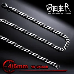 Stainless Man's High Quality Fashion Wave For Man Titanium Steel Necklace Chain BN1029