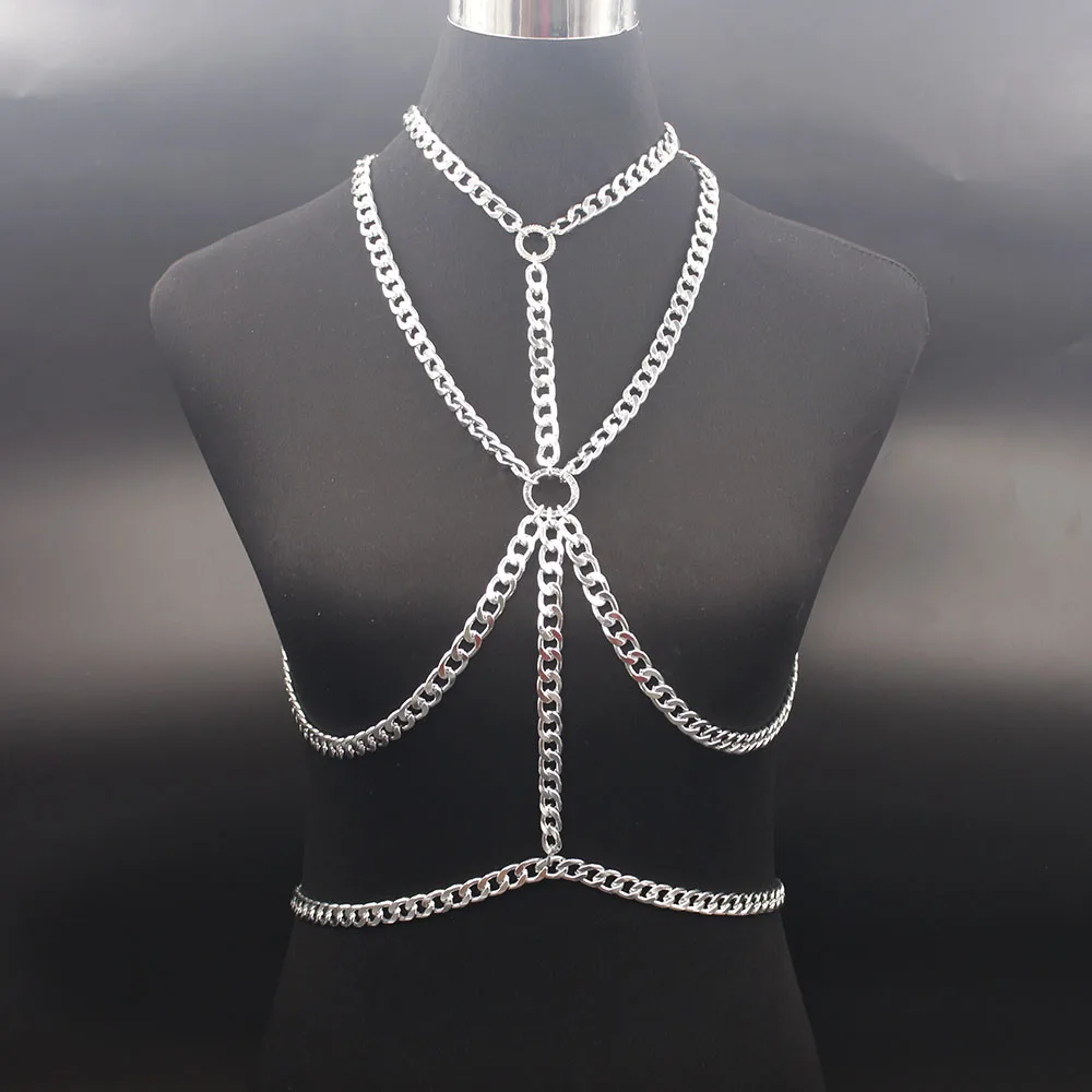 New design Punk luxury chunky chain Bikini Exclusive Heavy Custom Summer Style Body Chain BY0014