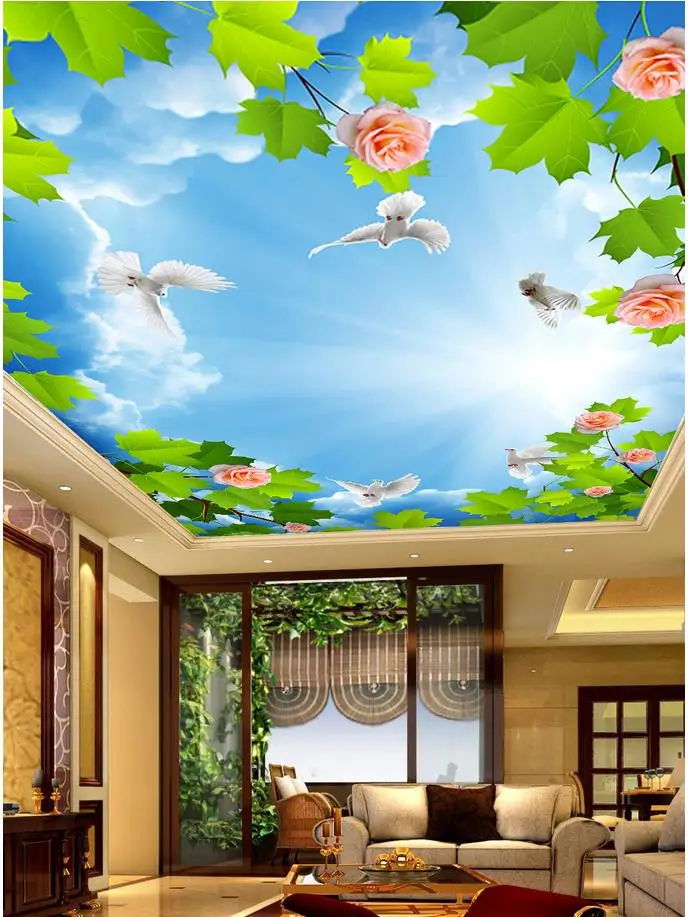 

3d room wallpaper landscape sky ceiling murals 3d wall murals wallpaper ceilings Home Decoration