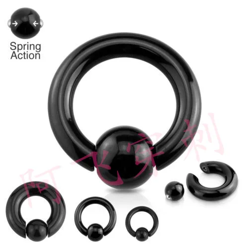 BCR Ball Close Ring Nipple Ring Piercing XXL BCR Ring Clip In Spring Ball Captive Prince Albert  Earrings Rock Vaginal ring Body