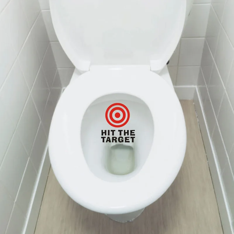 HonC Creative Hit the target toilet stickers home decoration wall decals mural art poster vinyl diy sticker on the wall