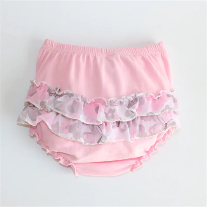 Cotton Baby Girl Shorts Big Bow Baby Girl Ruffle Bloomer Baby Diaper Cover Newborn Shorts Seersucker Summer Baby Girl Clothes