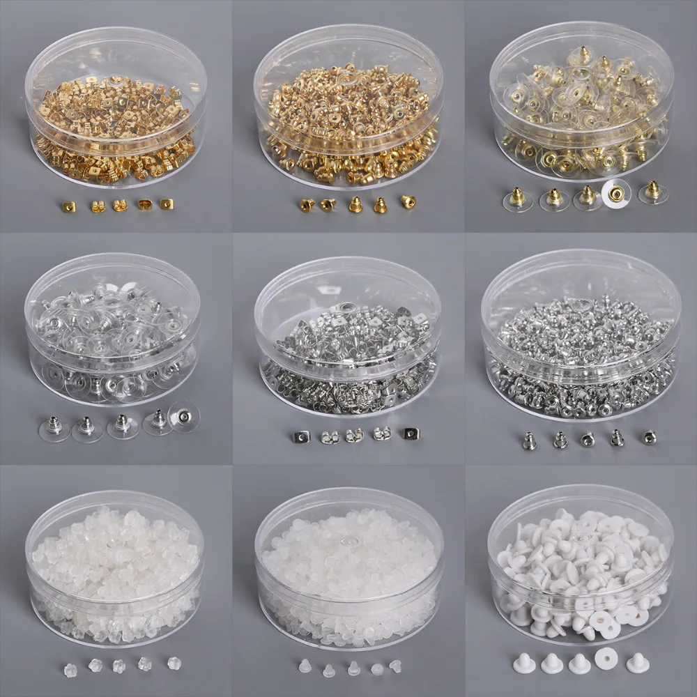 Plastic And Alloy Earring Backs Stoppers Stud Earring Stopper Back Plugs DIY Jewelry Findings Accessories Making As The Picture