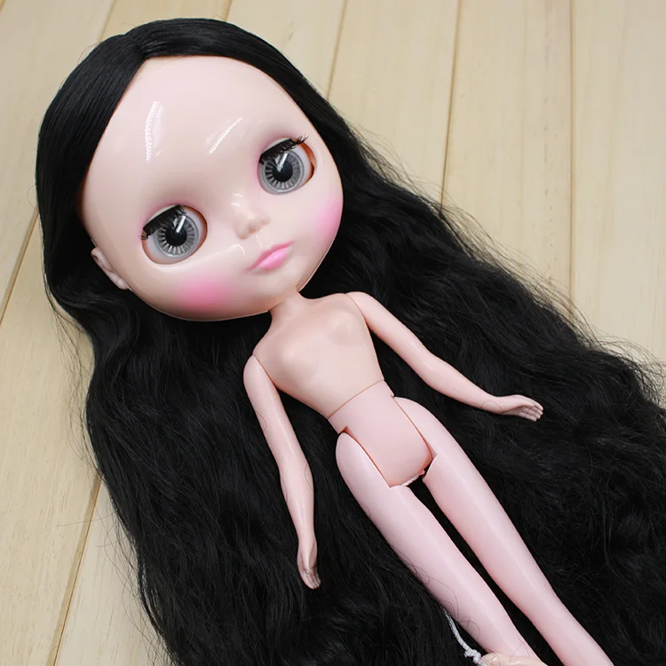 BJD Pre- Sale  black  long Hair Nude blyth Doll,Suitable For DIY Toy For Girls