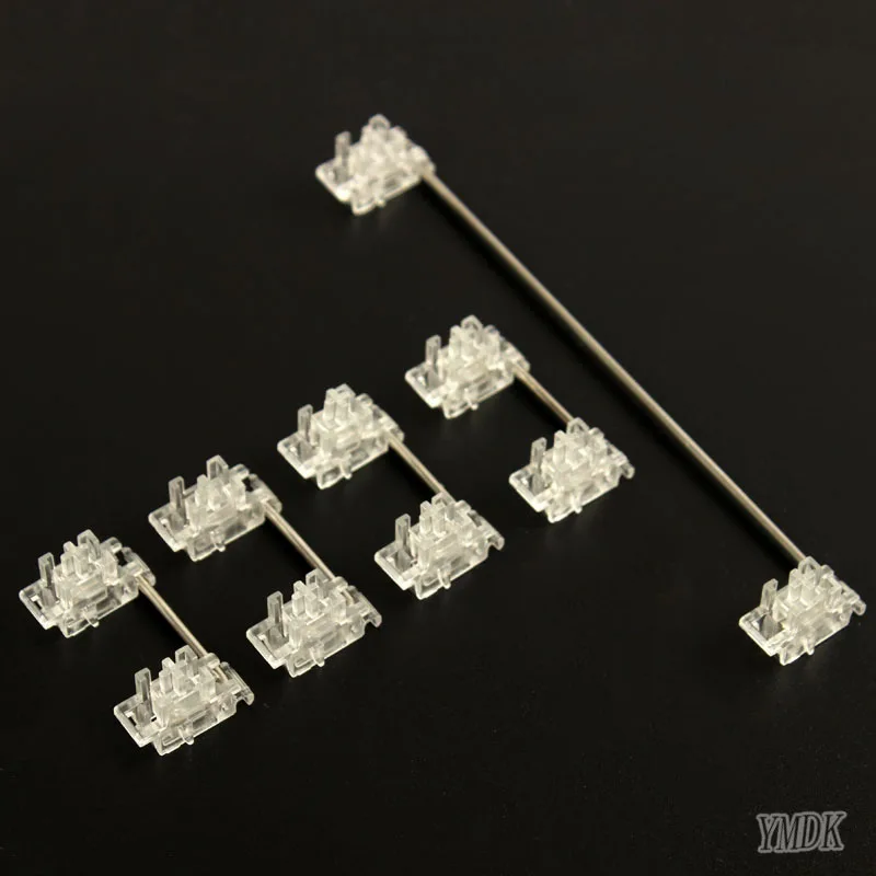 Plate mounted Black Cherry Stabilizers Clear Satellite Axis 7u 6.25u 2u 3u 6u For Mechanical Keyboard Modifier Keys