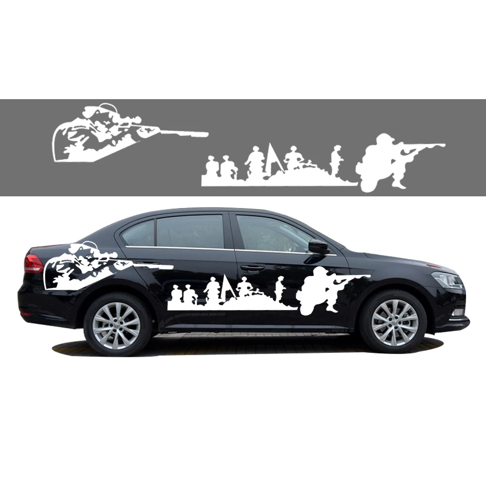 

Creative DIY US Army Car Whole Body Sticker Decoration For VW Volkswagen Lavida Off-Road Vehicle Auto Part 2PCS