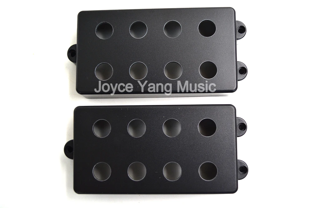 Niko 1 Set of 2pcs Electric Bass Humbucker Pickup Covers 8/10/12 Holes Matte Black For Bass Guitar