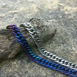 9.5 Mm Titanium Curb Chain 62 Cm Lengte Ketting 20 Cm Armband