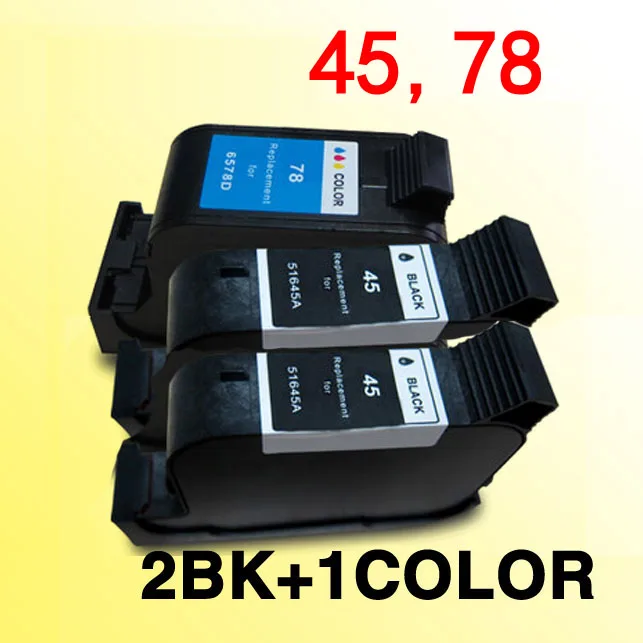 3pcs ink cartridges compatible for for45 for78 for 45 78 Deskjet 1180C 1280 930 930CM 932C 933C 934C