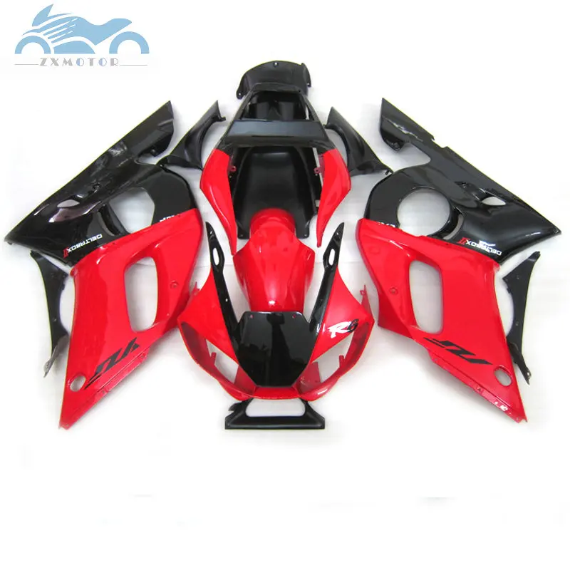 

Обновление комплектов обтекателей мотоцикла для YAMAHA YZFR6 1998 1999 2001 2002 YZF R6 98-02, красные, черные обтекатели из АБС-пластика, кузов EBA12