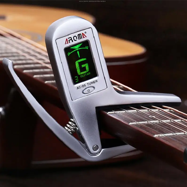 Multifunctional Guitar Tuner Capo 2 IN 1 Professional Smart Combination of Metal Capo + Automatic Tuner Musical Instrument