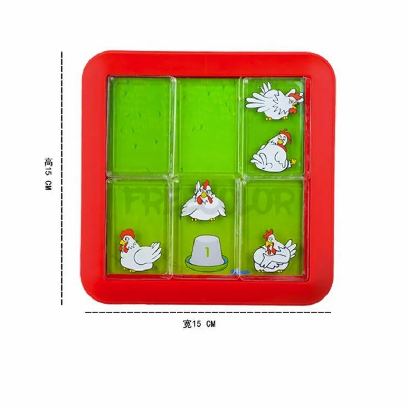 Chicken Shuffle Deslizante Quebra-cabeça Jogo de Tabuleiro STEM Brinquedo Compacto Portátil Em Viagem-Friendly Caso Grande Jogo Para Crianças E Adultos