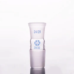 FAPE Borosilicate Glass Joint, Female 24/29, Male 29/32, Glass reducing Adapter, A type connector