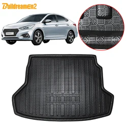 Buildreamen2 For Hyundai I25 Accent Blue Verna Solaris Sedan Car Trunk Mat Floor Tray Boot Liner Luggage Cargo Carpet 2011-2017