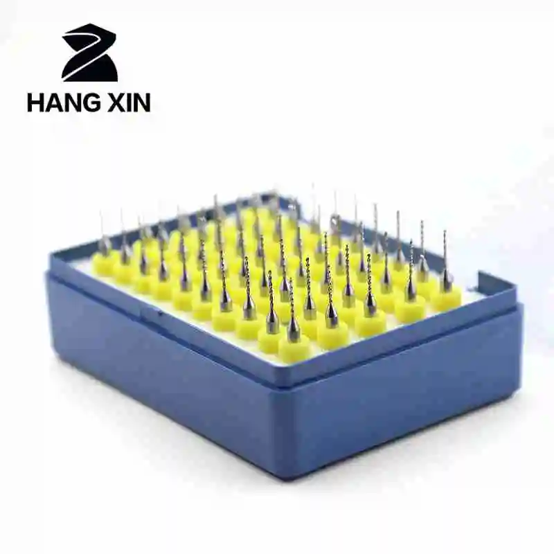 

HANGXIN 50pcs Tungsten Carbide PCB Engraving Drill Kit CNC Router Wood Tool Metal Cutting 0.5mm 0.6mm 0.7mm 0.8mm 0.9mm