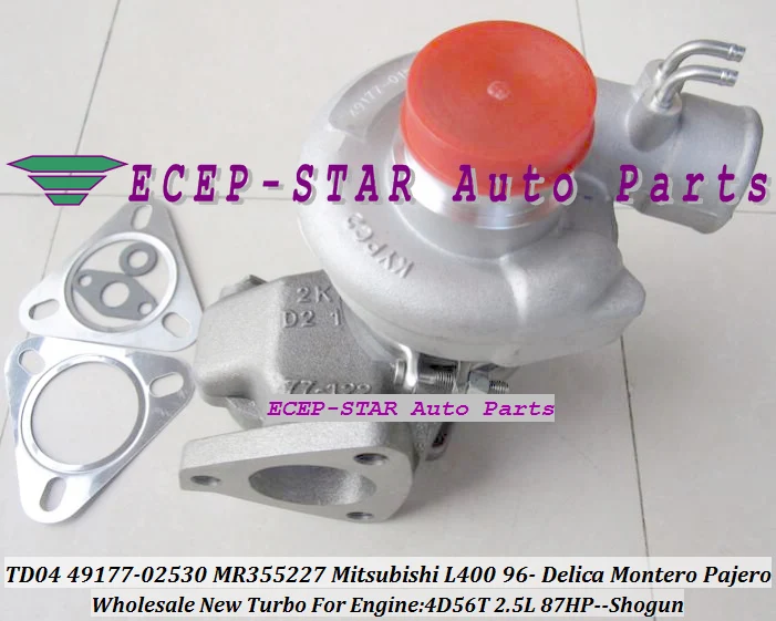 TD04 49177-02530 49177-02531 MD168053 MR355227 For Mitsubishi L400 1996- DELICA MONTERO PAJERO SHOGUN 4D56 W I/C 2.5L 87HP