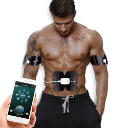 Smart App Multi EMS Abdominal Muscle Trainer Electronic Muscle Stimulator Exerciser Machine Body Slimming Fitness Massage Suit