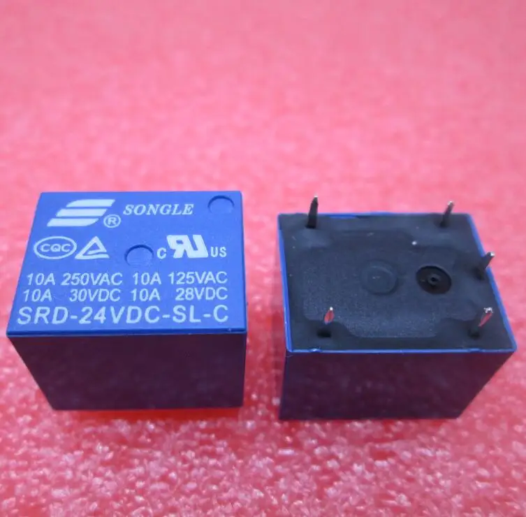 HOT NEW 24V relay SRD-24VDC-SL-C SRD24VDCSLC SRD-24VDC 24VDC DC24V 24V 10A 250VAC SONGLE DIP5