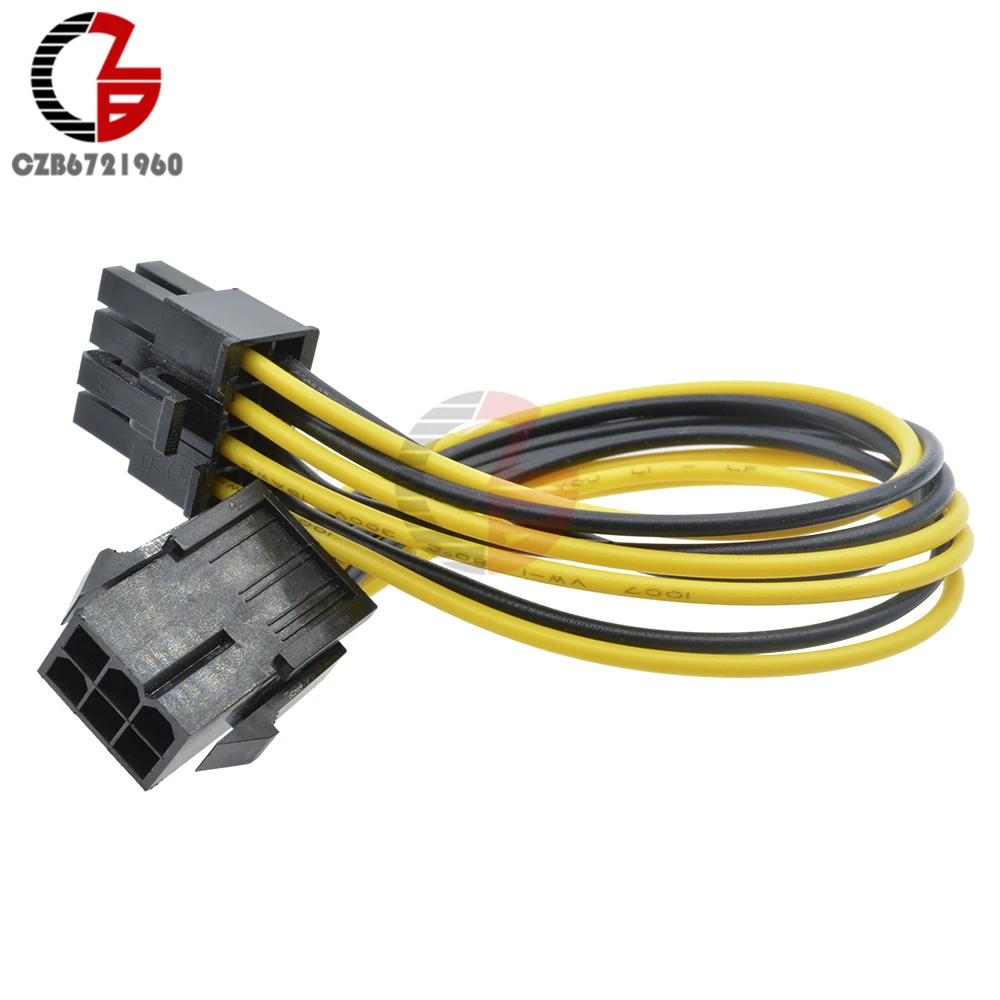 

6 to 8 Pin PCI Express Power Converter Cable Cord Connector For CPU Video Card