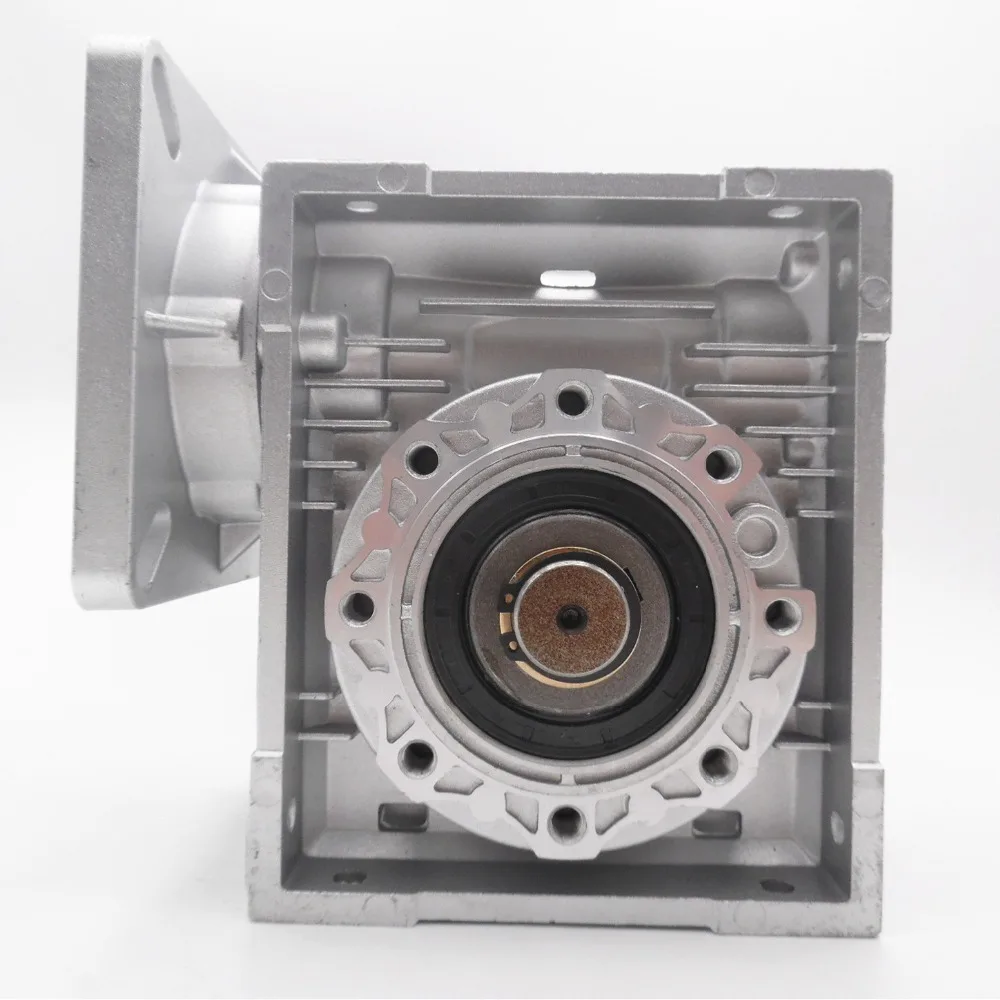 Wurm Getriebe Minderer 50:1 NMRV063 22mm Einzigen Eingang Welle Wurm Getriebe Geschwindigkeit Minderer für NEMA52 Servo Motor Schrittmotor