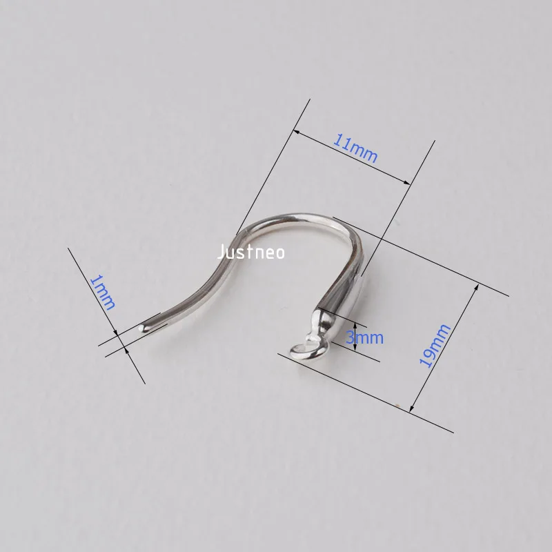 Solid 925 Sterling Silver Earring Hooks
