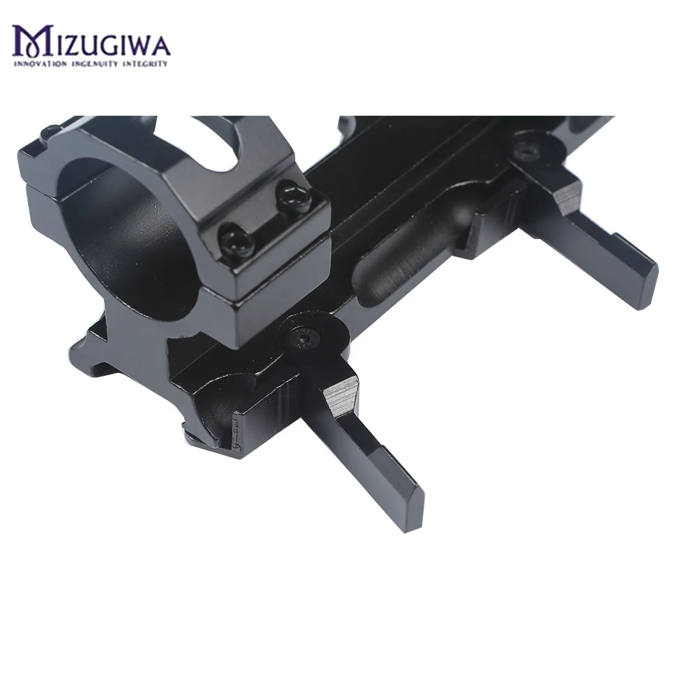 MIZUGIWA ยุทธวิธี Heavy Duty Dual แหวน30มม./20มม.Quick Cantilever Weaver ไปข้างหน้า Reach ขอบเขต Mount QD ล็อค Cam