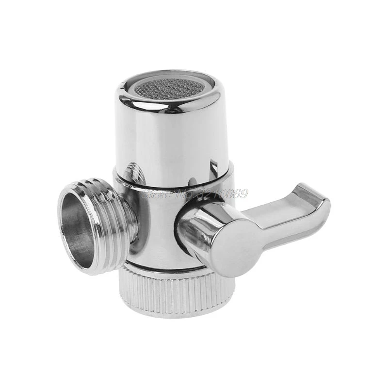 Alloy 3-way Diverter Faucet Connecto-r Adapter Three Head Function Dropship