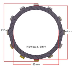 Motorcycle Clutch Plates Engine Part Friction Clutch Disc For KAWASAKI ZZR400 Clutch Kit