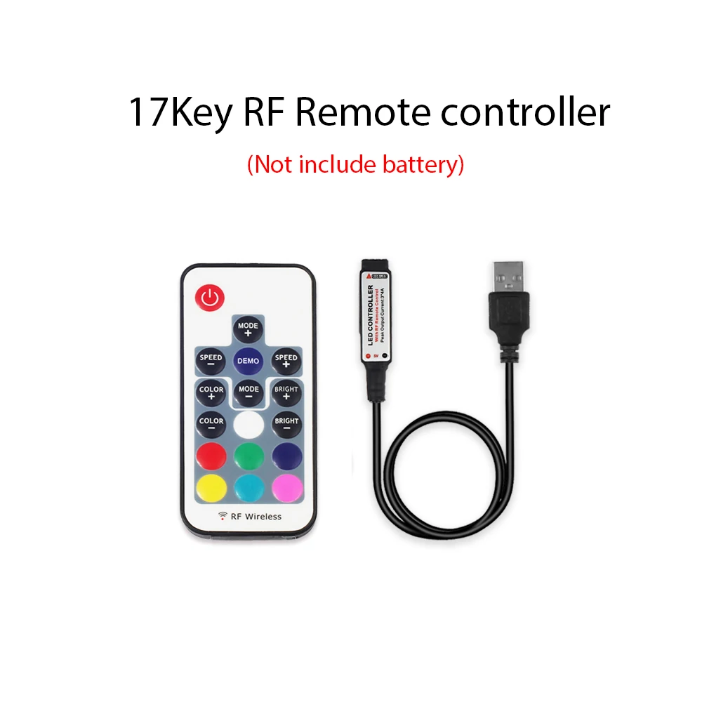 5V USB RGB controller RF remote / IR Remote /mini 3key RGB controller for USB LED Strip RGB 5050