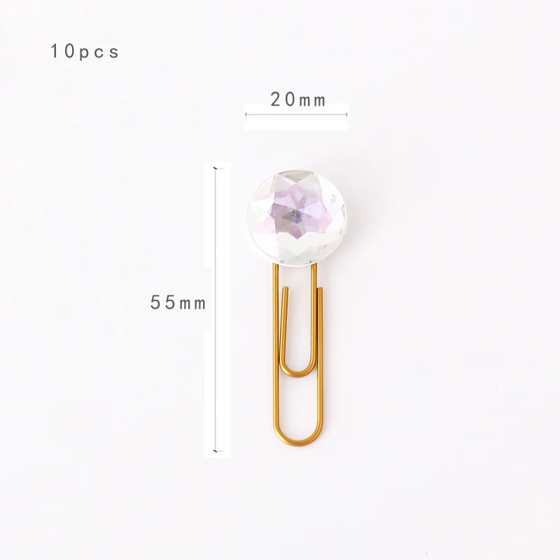 TUTU 10pcs/box original creative cute school metal paper clips stationery kawaii student index bookmark for diary H0303