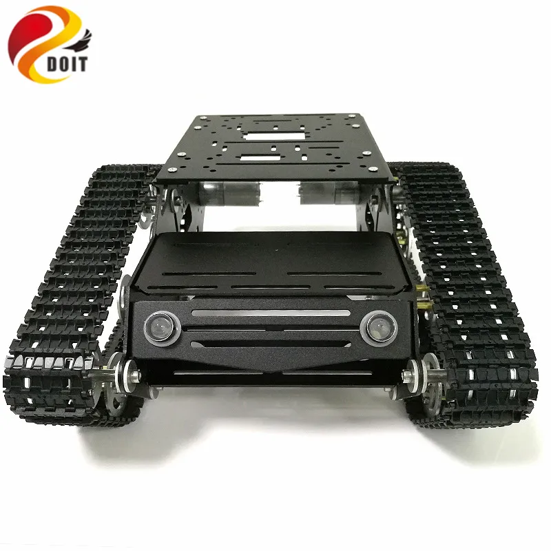 DOIT Tracked Robot YP100 with Aluminum Alloy Frame Robotic Arm Interface Holes for Robot Project Graduation Design