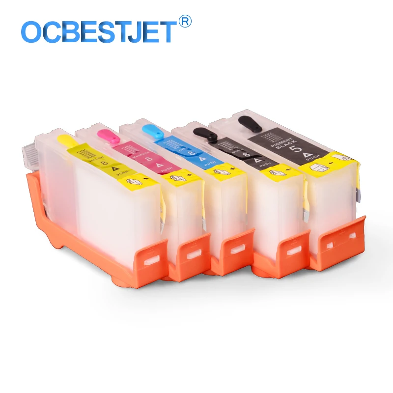 5Colors/Set PGI-5 CLI-8 Refillable Ink Cartridge With ARC Chip For Canon IP3300 IP4200 IP4300 IP4500 IP5300 IX4000 IX5000 MP970