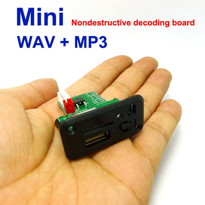 USB Altoparlante Amplificatore Audio di Bordo Con Telecomando di Controllo Filo Mini 5V MP3 Scheda di Decodifica Decodifica 3 W * 2 modulo MP3 WAV U disco Carta di TF