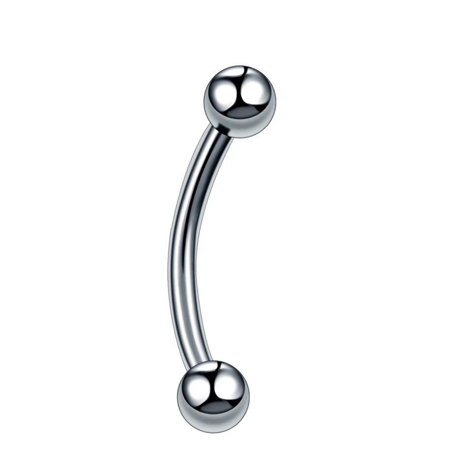 G23 Titan Epoxy gebogene Hanteln Augenbrauenringe Piercing gebogene Stange Banane Augenbraue Ohrknorpel Tragus Körperpiercing Schmuck