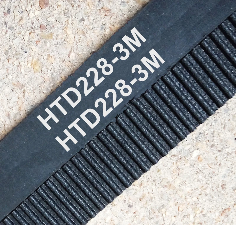 

10 pcs HTD 228-3M timing belt length 228mm width 9mm 76 teeth rubber closed-loop 228-3M-9 S3M 3M 9 HTD3M pulley for CNC machine