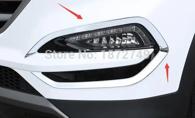 

Car front fog lamp cover head fog light cover fit for 2015 2016 2017 for Hyundai Tucson