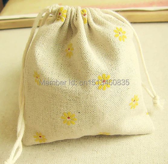 100pcs/lot CBRL  jute/linen/flax drawstring bag&pouch for cosmetic/beans,Various colors,size customized,wholesale