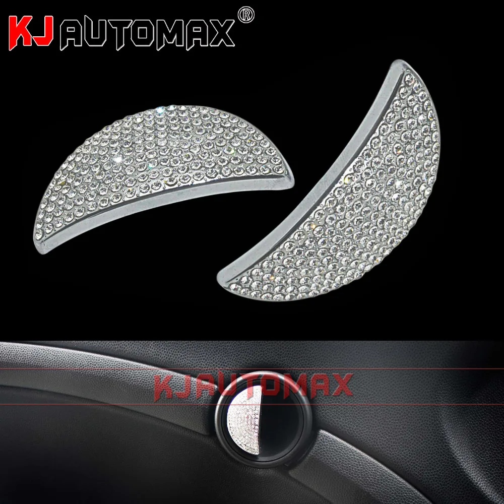 For 07-14 Mini Cooper Door Lock Handle Crystal Stickers Accessories Decoration For  R55 R56 R57 R58 R60 R61 Countryman Clubman