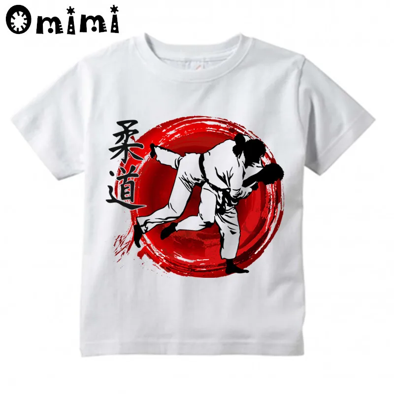 

Kids Evolution Of A judo Design T Shirt Boys and Girls Great Casual Short Sleeve Tops Children's Funny T-Shirt